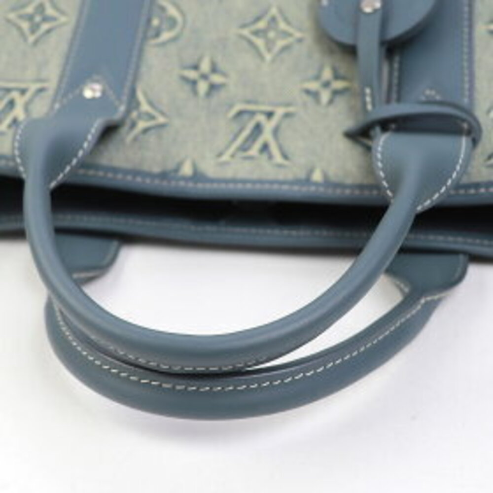 Louis Vuitton Weekend Tote NM Monogram Denim Canvas Shopping LV WEEK END - Picture 9 of 9